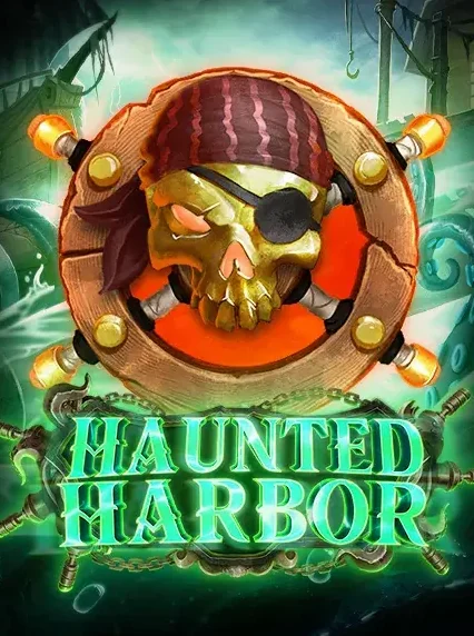 Decorative casino game artwork for Luck Leopard: Haunted Harbor