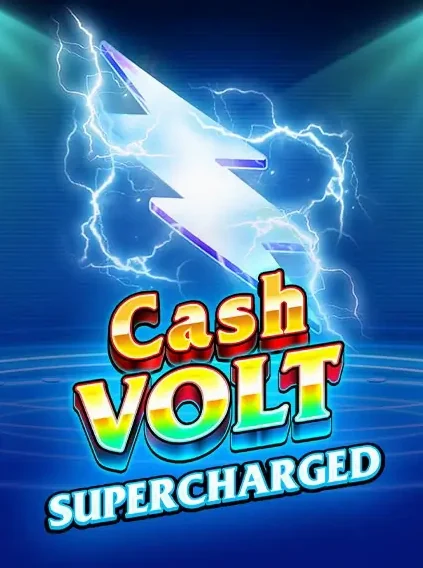 Decorative casino game artwork for Luck Leopard: Cash Volt Supercharged